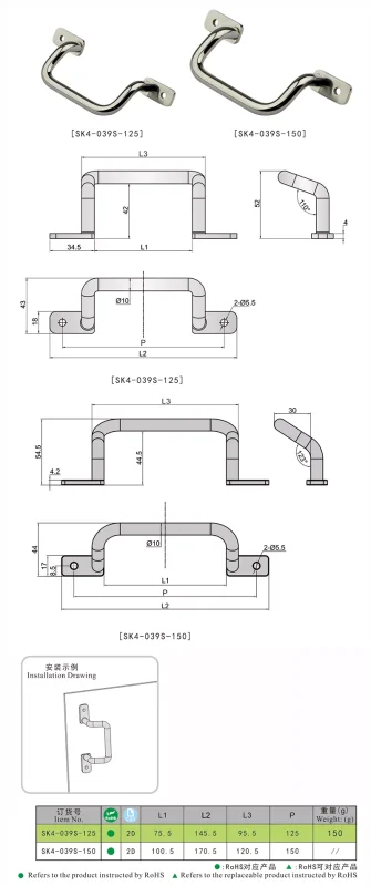 دستگیره کابینت فلزی SK4-039