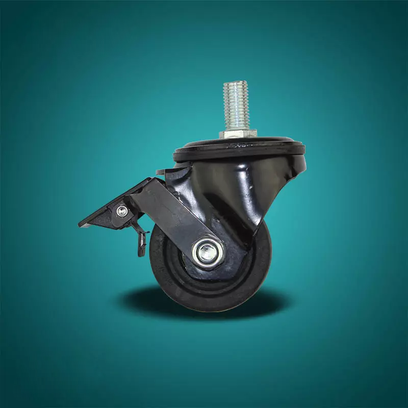 چرخ صنعتی ترمزدار ساقه‌ای SK6-ZB75105S